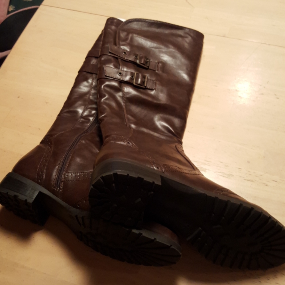 Brown Esmara faux Moto boots